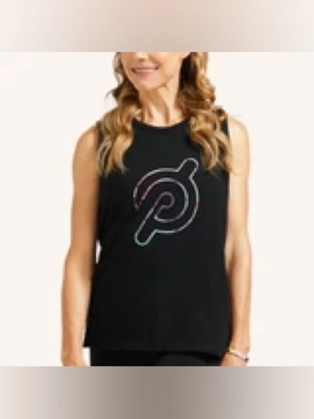 NWT. Peloton. Studio side Slit Muscle tank. Black. Size Xl.